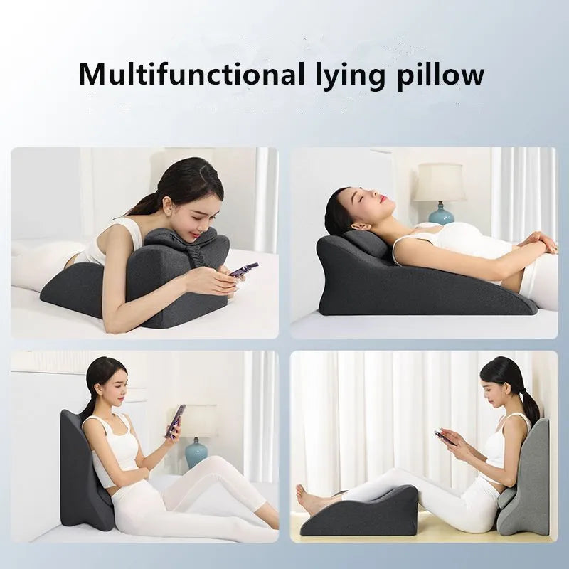 Adjustable Lie-On-The-Bed Multitask Pillow