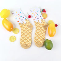 Ice Cream Waffle Pattern Socks - Image 7