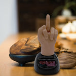 Car Dashboard Middle Finger Solar Power Decor