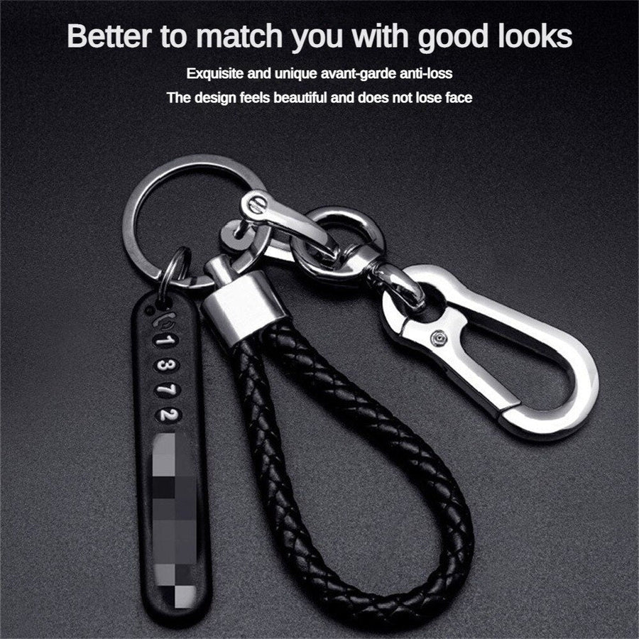 Anti Lost Metal Phone Number Keychain - Image 3