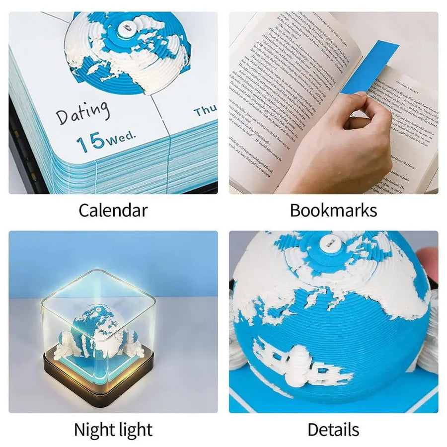 3D Earth Wanderer Calendar Memo Pad - Image 6