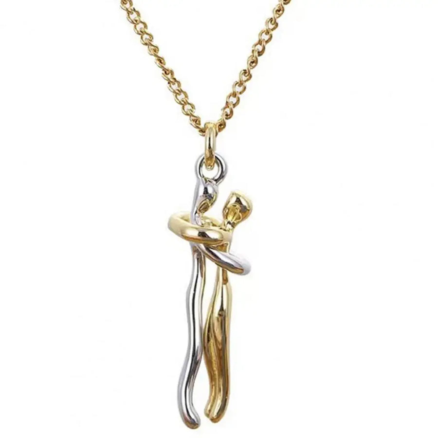 Love Forever Hug Cute Couple Necklace - Image 11