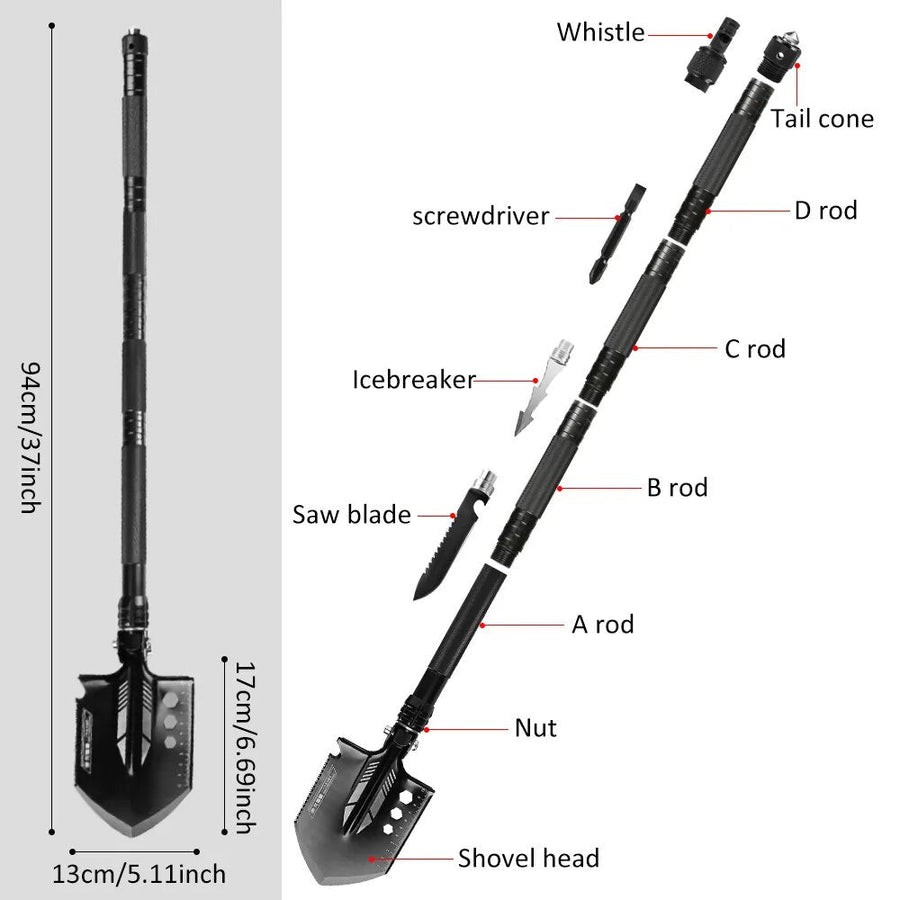 All-Terrain Tactical Multi-Tool Shovel Kit - Image 4