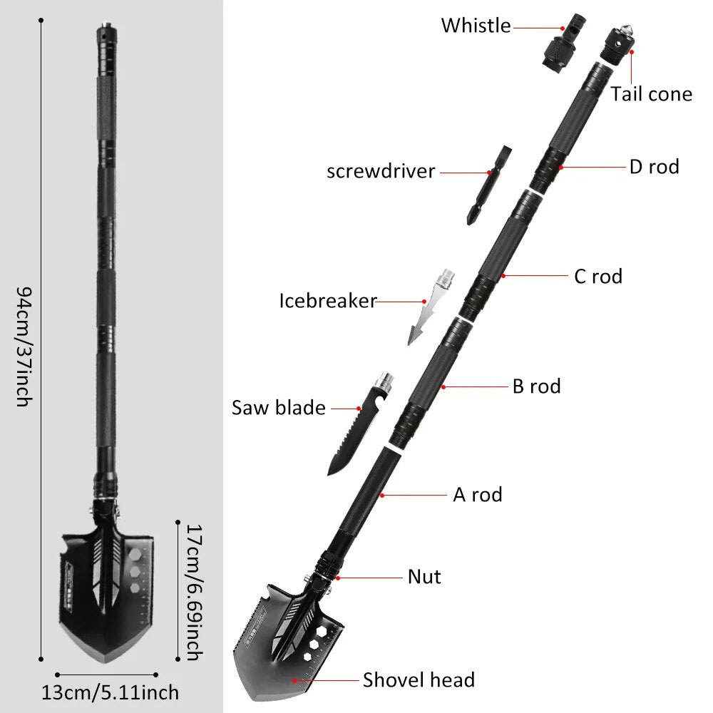 All-Terrain Tactical Multi-Tool Shovel Kit