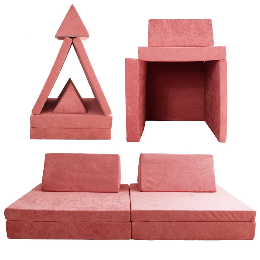 Modular Foam Foldable Couch Play Mattress Sofa - Image 4