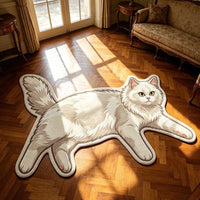 Pawprint Cute Cat-Shape Area Rug