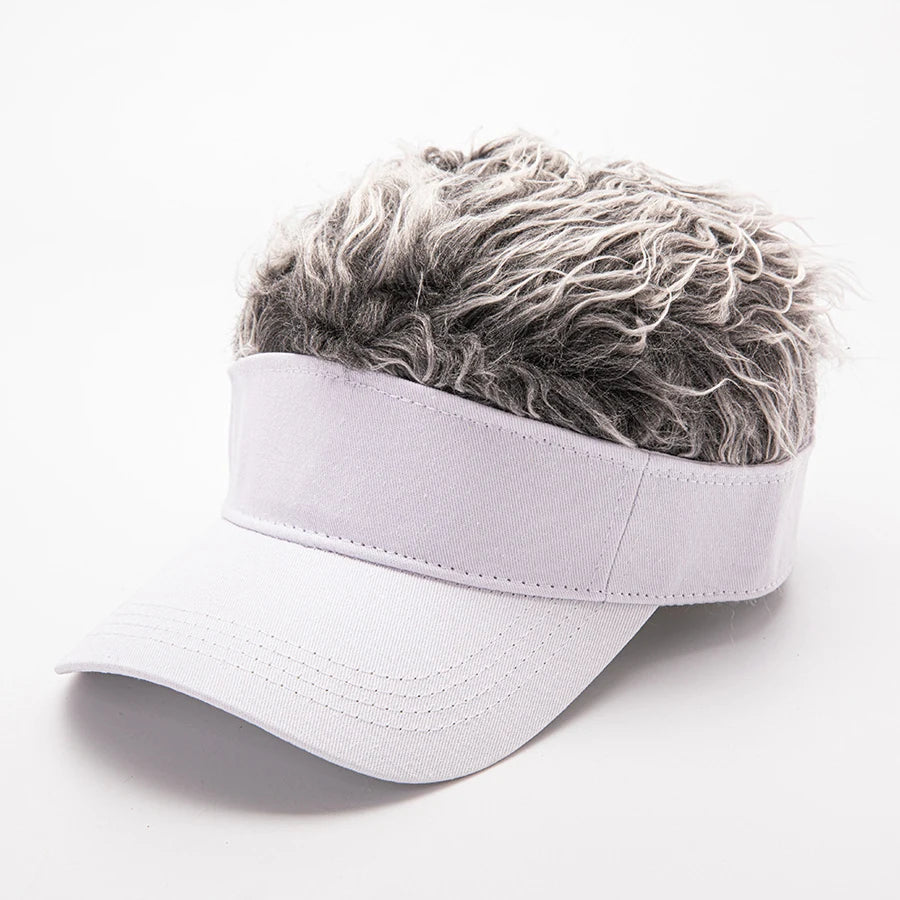 Hip-Hop Fake Hair Baseball Hat - Image 10
