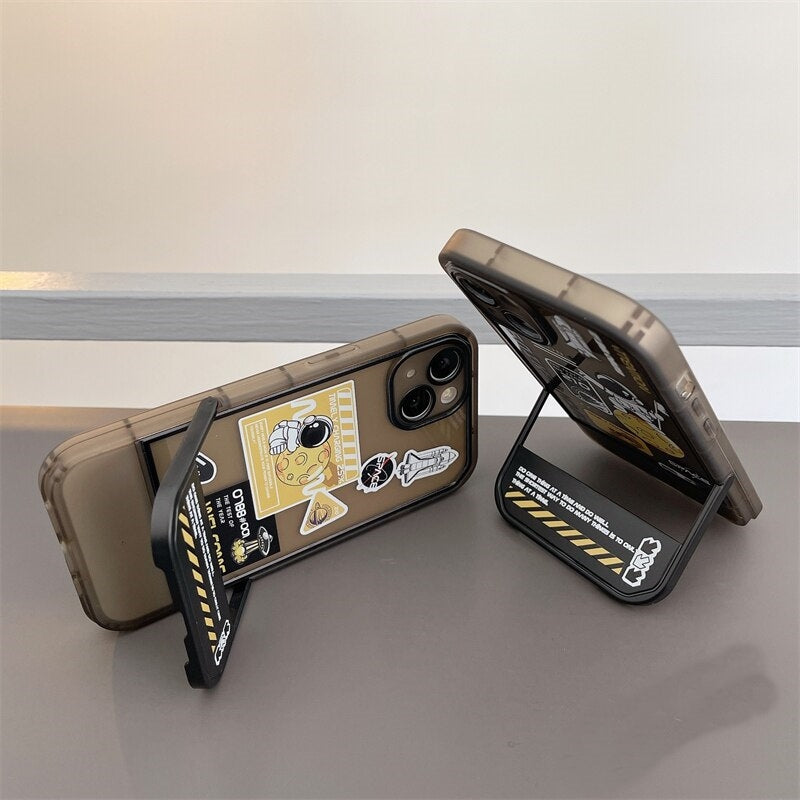 Space Astronaut Invisible Holder iPhone Case - Image 0