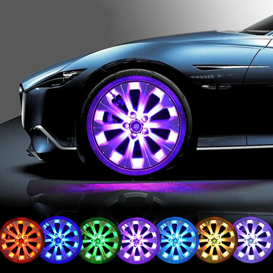 Solar Energy Colorful LED Tire Cap Light - Image 0