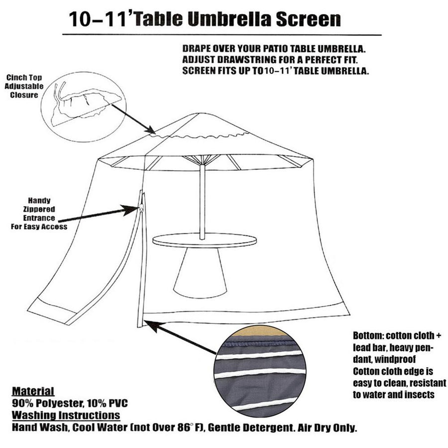 Patio Protector Umbrella Mosquito Net Cover - Image 6