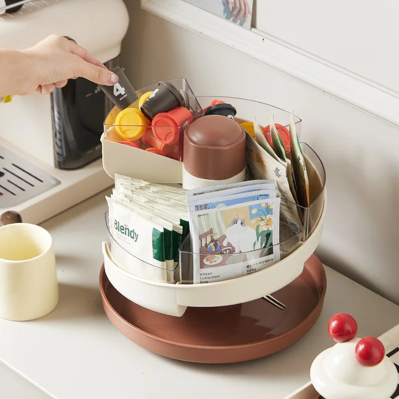 Spin Serve Rotating Multi-Layer Kitchen Serving Tray