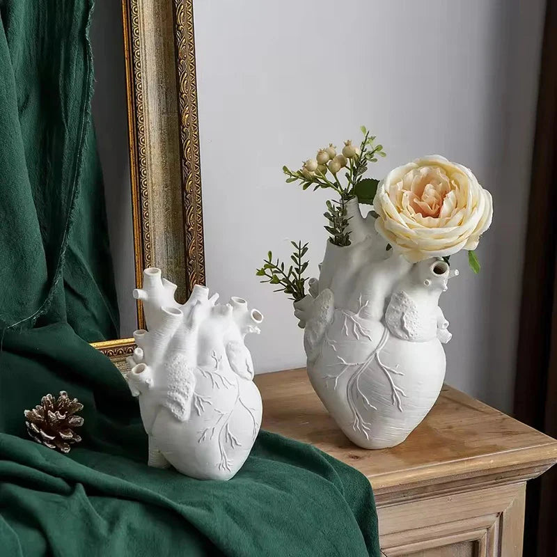 Lovesick Anatomical Heart Ceramic Flower Vase - Image 1
