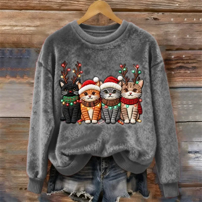 Christmas Village Plush Sweater - Image 2