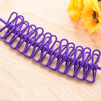 Windproof Non-Slip Elastic Multi-Clip Travel Clothesline - Image 2