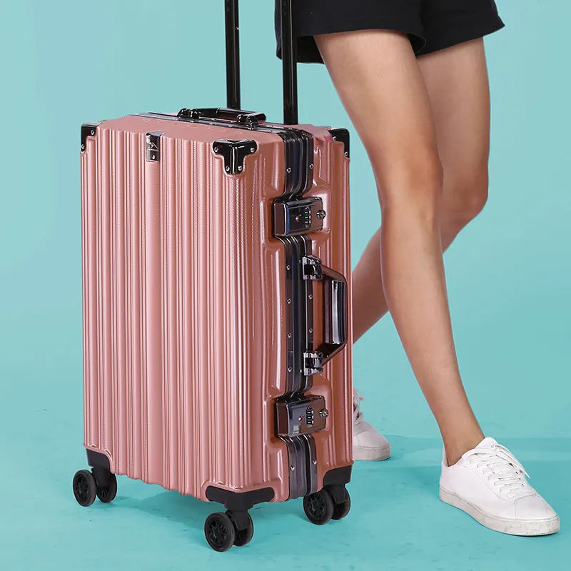 Aluminum Durable Frame Rolling Travel Suitcase