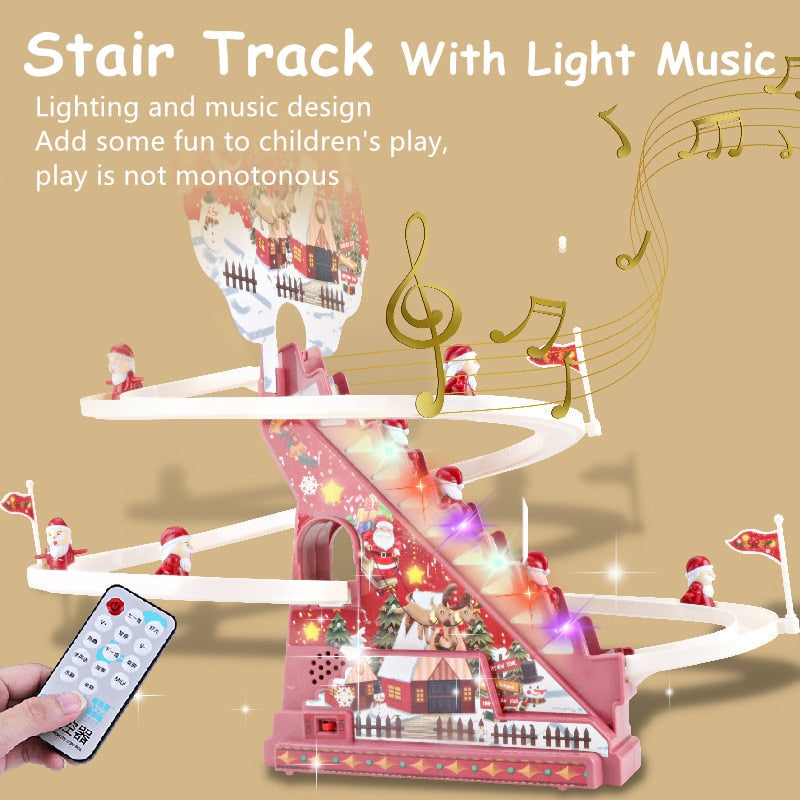 Climbing Santa Claus Race Track Toy Set - Image 2