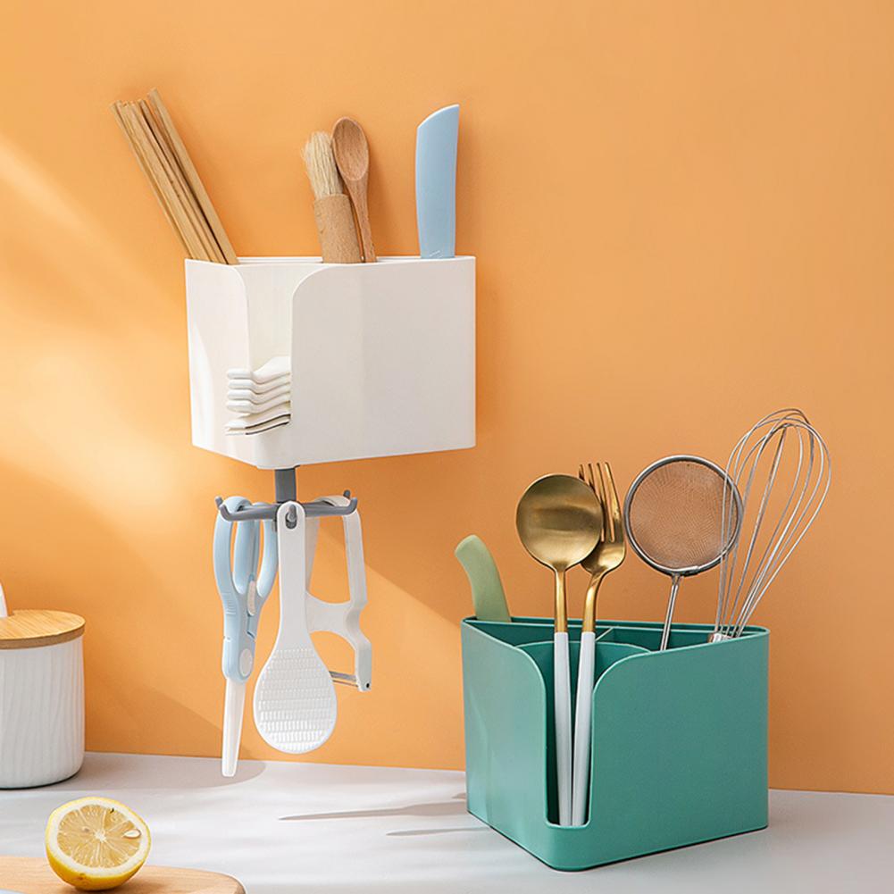 Self-Adhesive Kitchen Utensils Drainer Rack