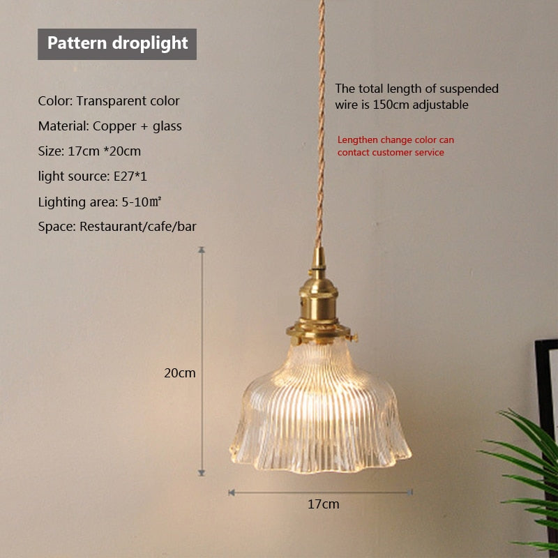 Nordic Brilliance Transparent Glass Pendant Lamp