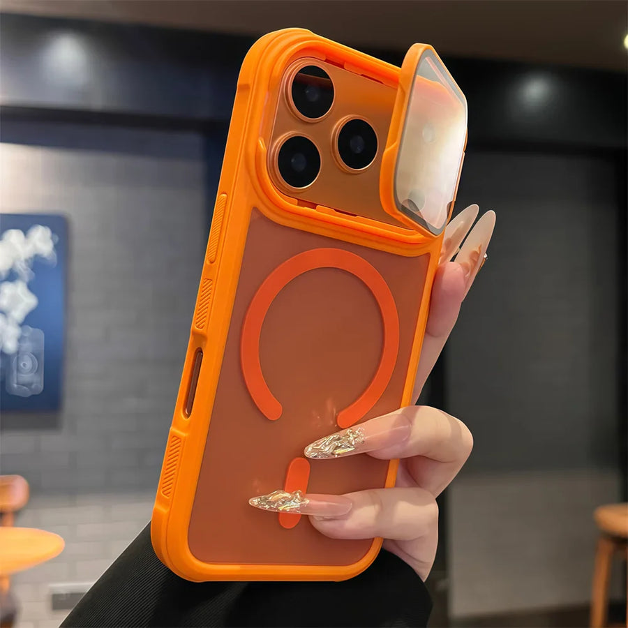 Full Lens Protection Flip Stand Magnetic iPhone Case - Image 8