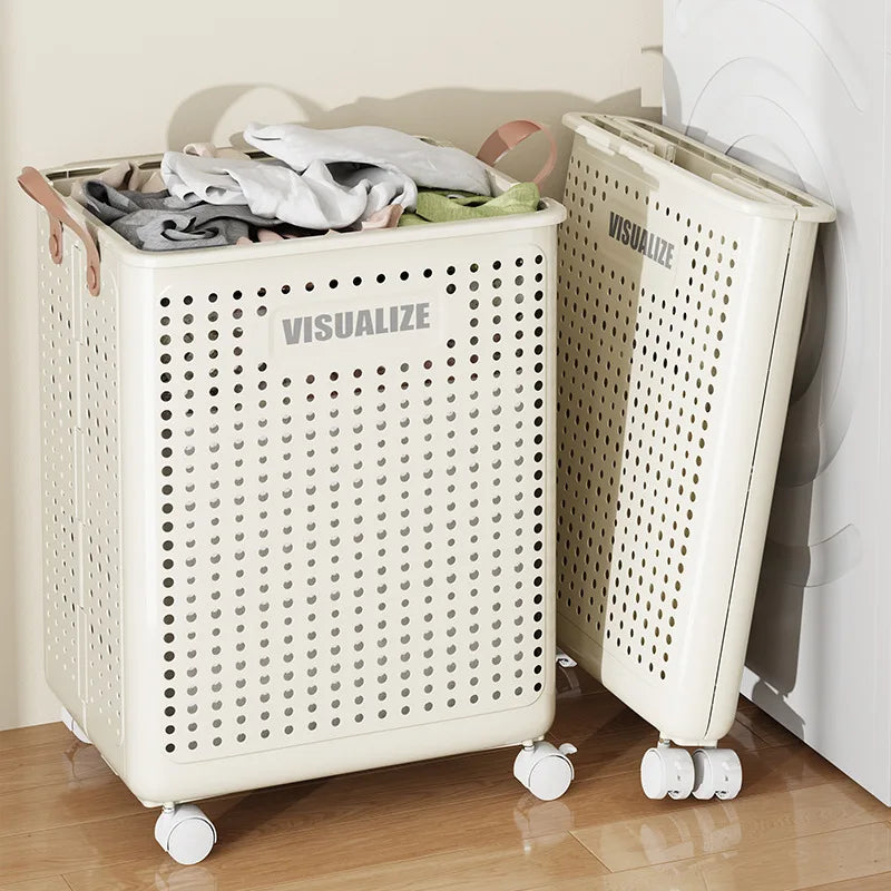 Easy Mobility Modern Space-Saving Laundry Organizer Basket - Image 0