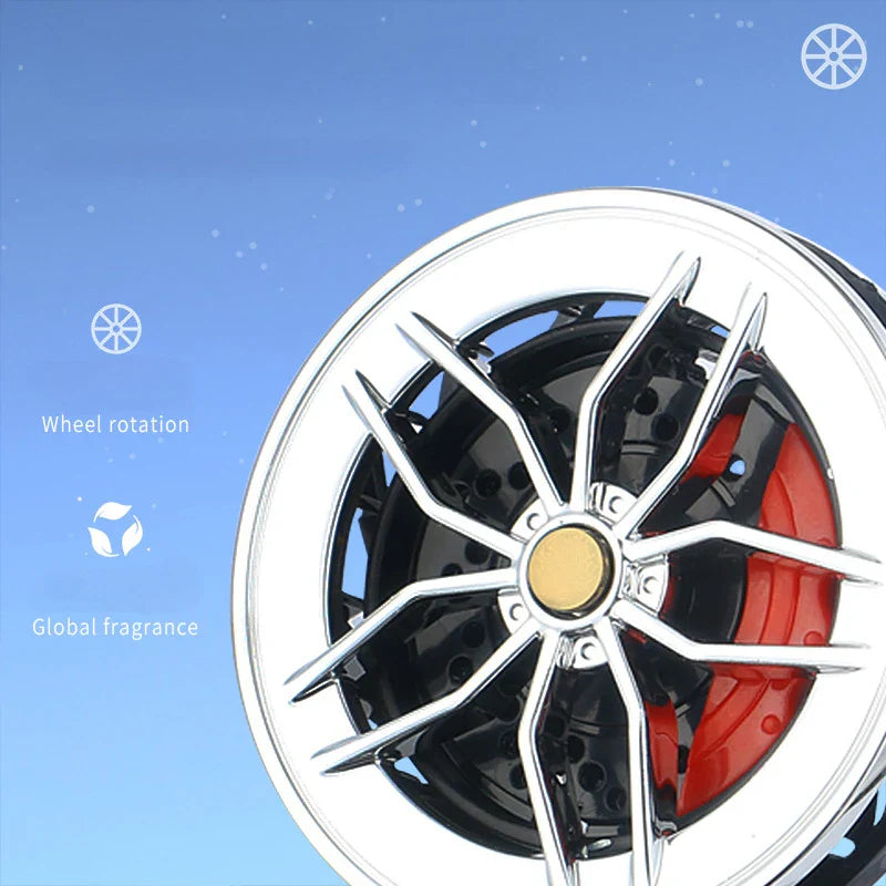 Stylish Wheel Air Vent Rotatable Aromatherapy Car Air Freshener - Image 5