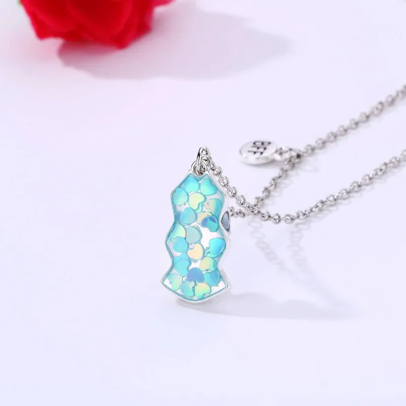 Magnetic Peach Broken Heart Necklace - Image 4