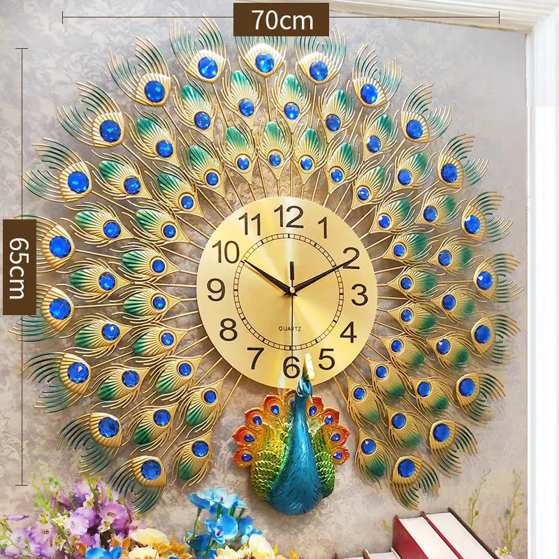 Majestic Peacock Creative Wall Clock - Image 6