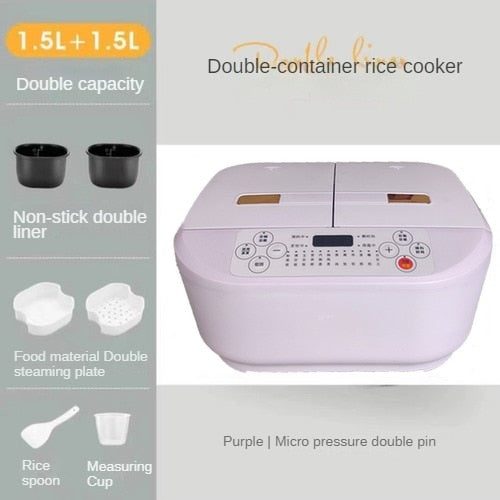 All-In-One Double Container Intelligent Electric Rice Cooker