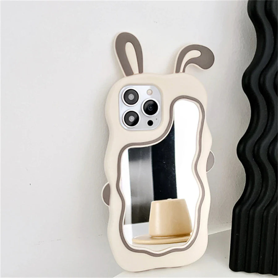 Rabbit Ear Make-Up Mirror iPhone Case - Image 4