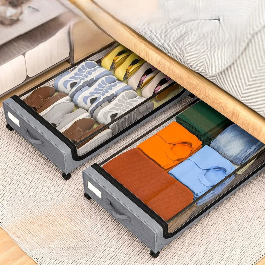 Underbed Storage Stackable Wheeled Box Organizer - Image 0