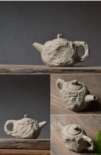 Artisan Rustic Stone Texture Teapot Set - Image 6