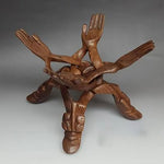 Serene Sculpture Wooden Luck Bearer Serving Platter