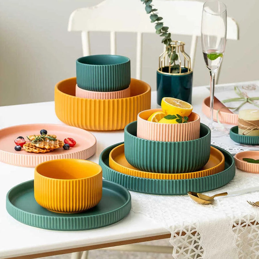 Colorful Ceramic Dinner Plate - Image 3