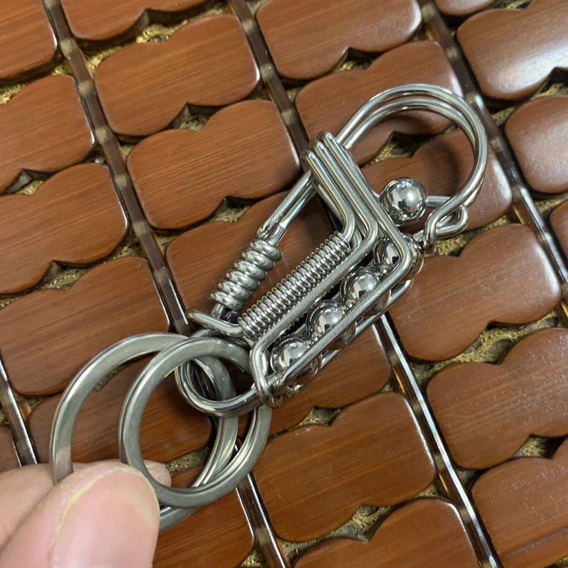 Iron Weave Stainless Matte-Finish Keychain - Image 5