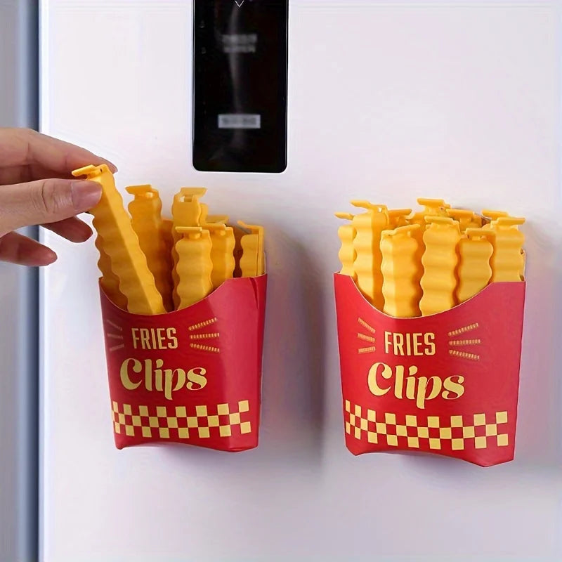 Midnight Snack Magnetic French Fry Bag Sealing Clips - Image 1