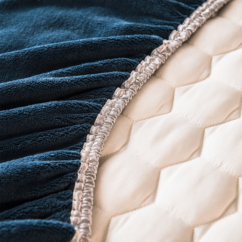 Elegant Velvet Thick Mattress Cover - Image 24