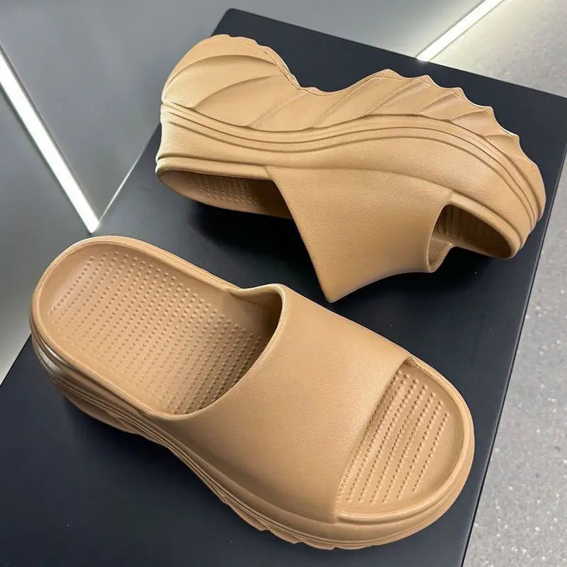 High Heel Soft Sole Platform Slippers - Image 6