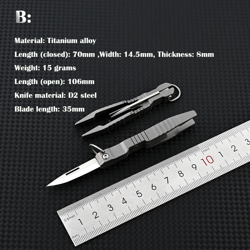 All Day Titanium Tweezer Knife Multifunctional Tool - Image 5