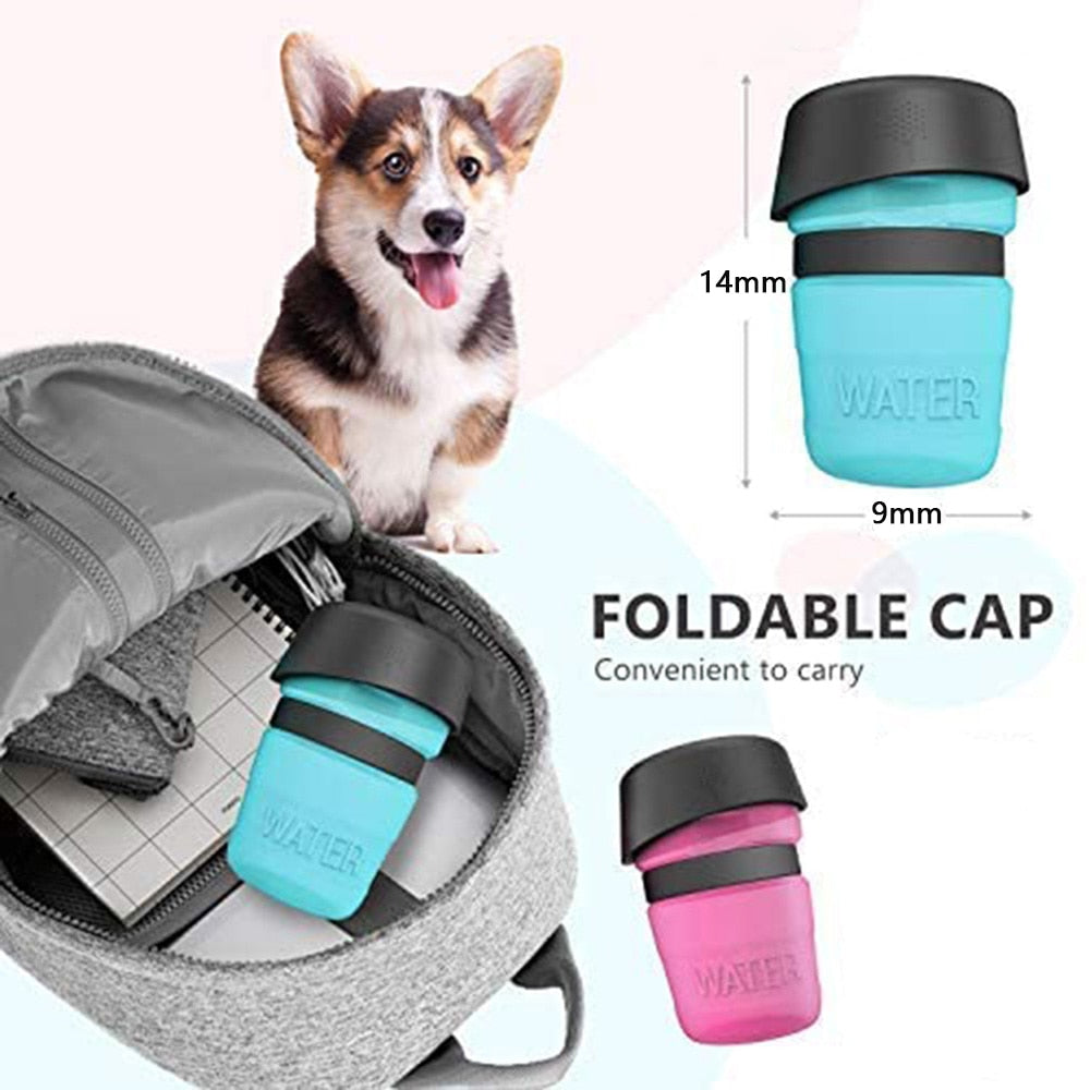 2in1 Foldable Travel Pet Water Bottle