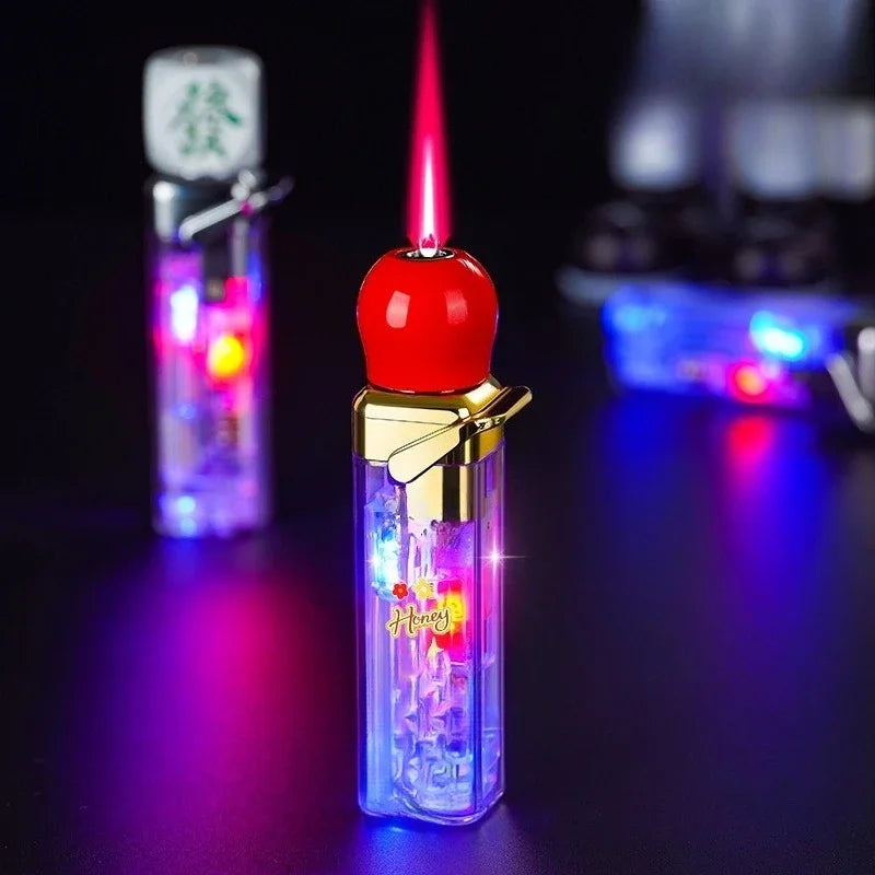 Rotating Dice Head LED Jet Flame Lighter - Image 8
