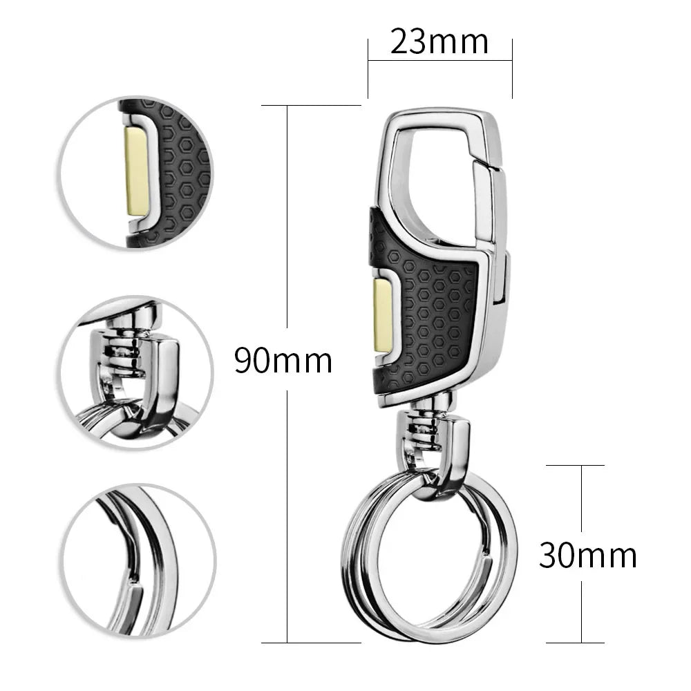 Sleek Twist Double Switch Keychain Clip