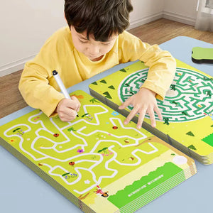 Kids Magical Reusable Maze Training Activity Book - Image 0