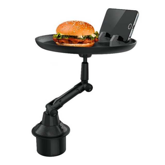 Adjustable Rotating Car Cup Holder Food Tray - Image 5