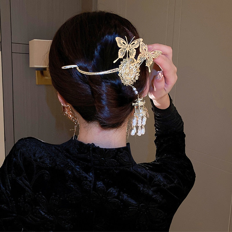 Luminous Stylish Butterfly Lantern Hairpin - Image 7