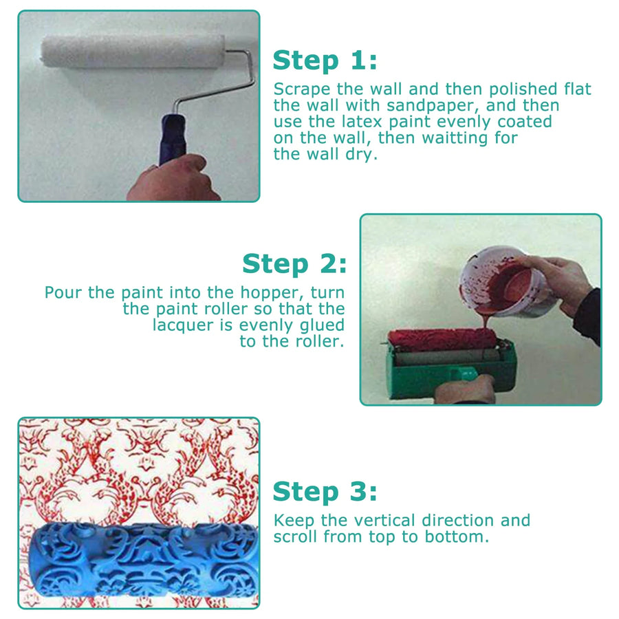 Artistry Pattern Creative Paint Roller Tool - Image 3