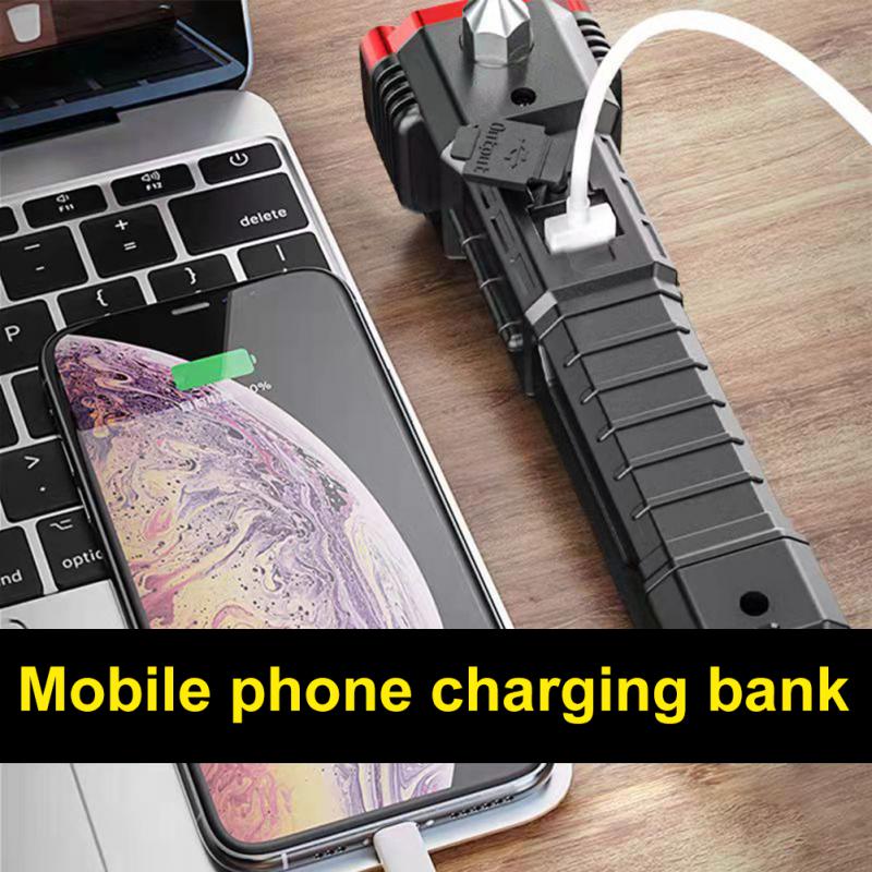 Multifunctional Heavy-Duty Magnetic Safety Rechargeable Flashlight - Image 3
