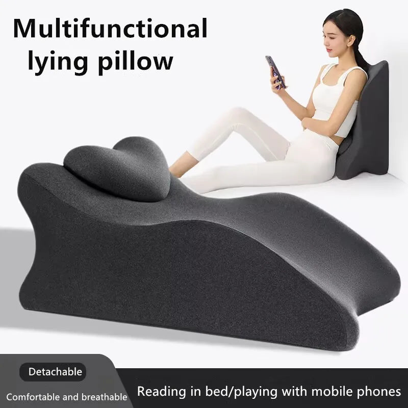 Adjustable Lie-On-The-Bed Multitask Pillow