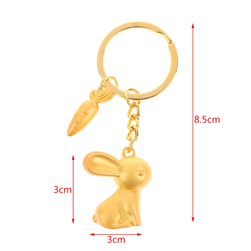 Lucky Rabbit Ring Keychain