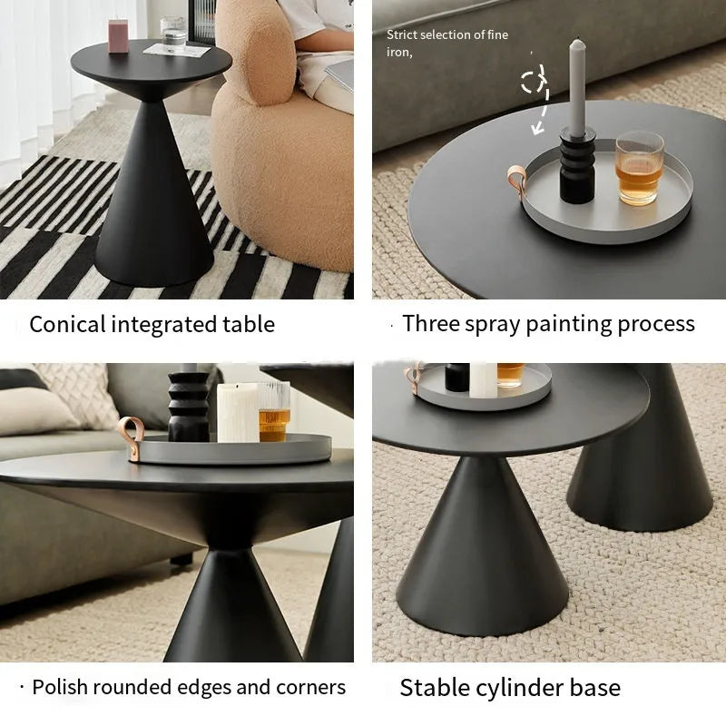 Creative Design Sphere Light Luxury Metal Coffee Table - Image 4
