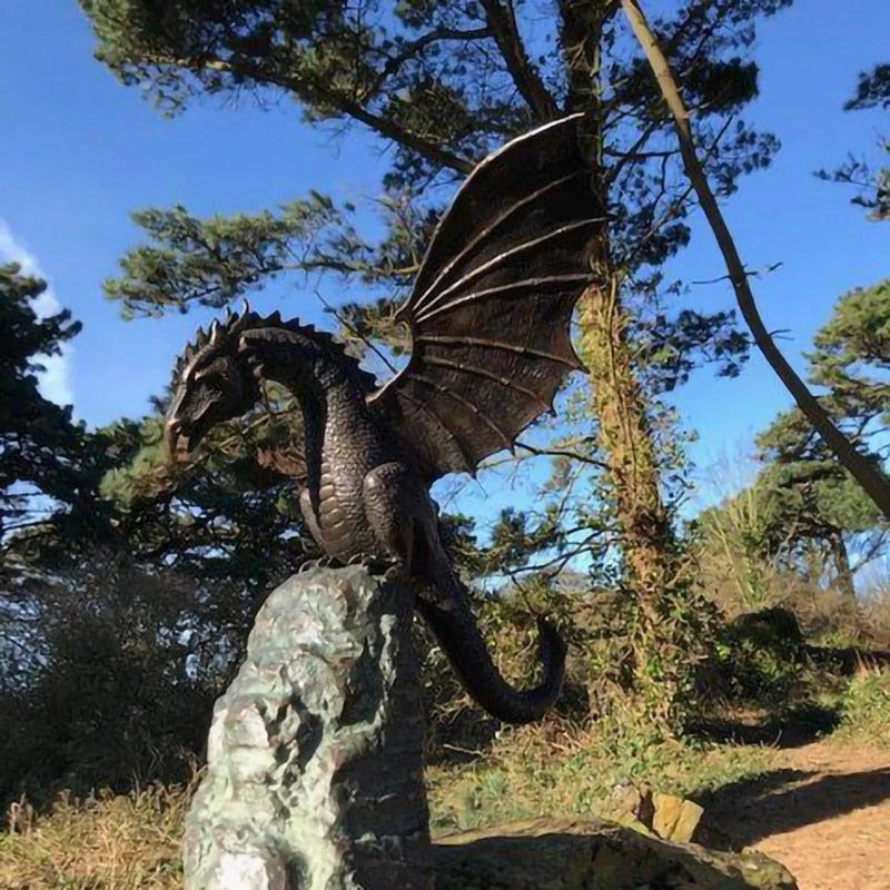 Majestic Fire-Breathing Dragon Fountain Sculpture - Image 5